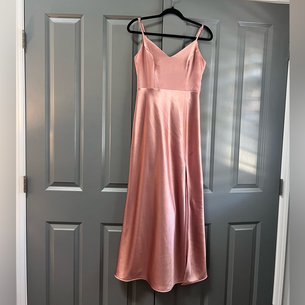 Birdy Grey Jay Shiny Satin Dress - Desert Rose